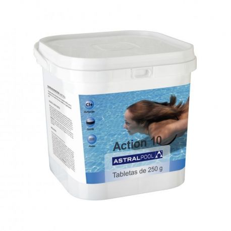 ACTION-10 DESINFECTANTE CON CLORO MULTIAC. 5 kg 250gr - FORMATO CUADRADO